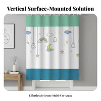 Hanging Room Separator Movable room divider Curtain easy assembly for Renters