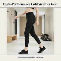 Foam padded ski shorts, lightweight