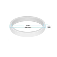 3 Pieces White Replacement Tire Band Smooth Rubber Tire Band Rounded Pool Cleaner Wheel Track Belt-Style