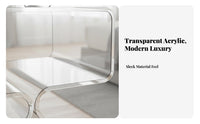 Cross-Legged End Table Transparent Design Nightstand Minimalist Aesthetic