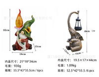 Outdoor Solar Light Resin Gnome Statue Lawn Decoration