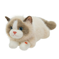 Realistic Plush Cat Toy with Music, Bib, Interactive Toy for Kids
