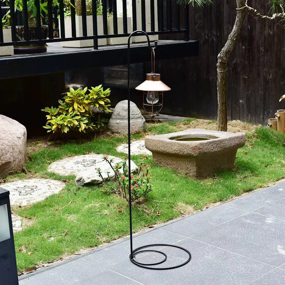 Freestanding Flat Shepherd Hook for Indoor/Outdoor Decorative Light Display