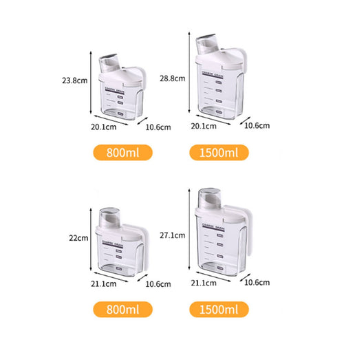 Safe Sealed Grain Dispenser Clear Body Plastic Rice Storage Bin Transparent Design for Kitchen Countertop