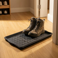 Rollable Shoe Tray with Raised Edges Slimline Foldable Boot Tray Stain-Resistant Long-Lasting for Entryway
