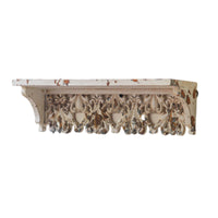 Carved Wall Shelf Distressed Wooden Shelf Chic Shelves for Living Room, Entryway, Hallway