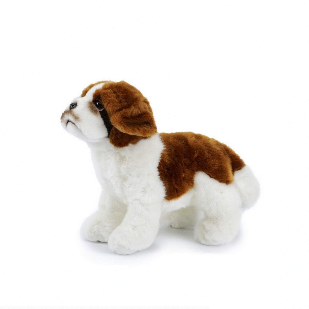 Soft Simulation Saint Bernard Stuffed Toy Cute Saint Bernard Stuffed Toy Realistic Stuffed Dog Figure Lifelike for Playtime