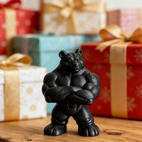 Nordic Style Muscle Bear Figurine Desk Decor