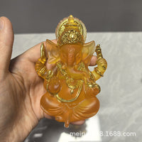 Ganesha Elephant God Resin Figurine Thai Style Decorative Craft