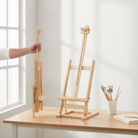 Desktop Easel with Adjustable Support Tabletop Foldable Wooden Easel Portable for Beginners
