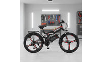 Electric Mountain Bike Foldable Mountain Bike Disc Brakes Power Assist Assist Electric Bike for Rough Terrain, Outdoor, Travel