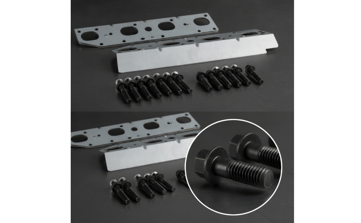 Replacement Exhaust Manifold Gasket Kit Compatible Exhaust Manifold Gasket with Bolts OEM Quality Long-Lasting for Mechanics