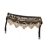 Belly Dance Hip Scarf with Gold Coins for Women