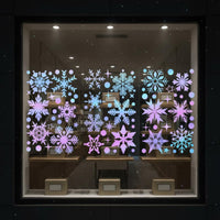 3 Pieces Shine in the Dark Snowflake Decal Removable Christmas Snowflake Sticker