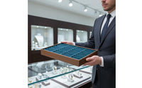 Bangle Tray with 40 Slot Grids Divided Jewelry Display Tray  Compact Storage Box for Retailers, Drawer