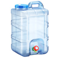 28L PC Outdoor Square Water Tank with Faucet for Camping and Travel