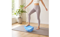 Puffy-Shaped Balance Rocker Marbled Mind-Body Practice Block with Curved Bottom Portable Exercise Wedge Stable for Yogis