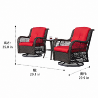 Garden Furniture Set U-Shaped Garden Sofa Modern Design Outdoor Furniture PE Rattan Hand-Woven Iron Frame