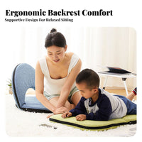 Foldable Legless Backrest Chair Back Support Japanese Backrest Chair for Bedroom