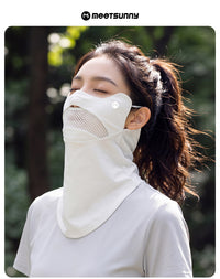 夏日防晒面罩骑行遮阳面巾防紫外线开口透气口罩护脸护颈脸罩
