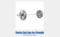 Barbell Set, Large Hole Painted Iron Plates, Home Fitness, Full Body Workout, 1.2m Bar