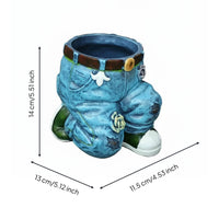 Jeans Flower Pot Weather-Resistant Denim Pants Planter for Patio, Balcony