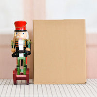 30cm Wooden Nutcracker Soldier Rocking Horse Christmas Decoration