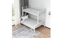 Sturdy Metal Bunk Bed Space-Saving Bunk Bed Frame Heavy Duty Long-Lasting for Children, Teens, Students, Bedroom, Dormitory