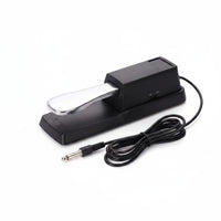 2 Pieces Insertable Connector Universal Sustain Pedal Heavy Duty Build Digital Piano Sustain Pedal Portable Design for Stage Performance