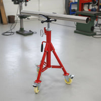 Adjustable Height Pipe Stand Caster Wheels Industrial Tool Steel