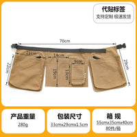 Thick Canvas Tool Waist Bag with Multi-Function Storage for Barbers and Hairdressers