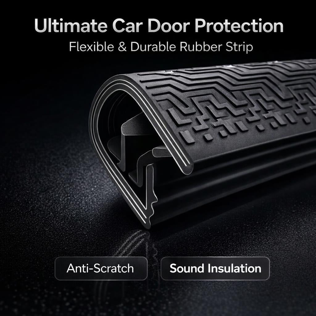 EPDM Car Door Edge Protector Trim, U Shape Rubber Edge Protector for Most Cars, Flexible Door Edge Seal Strip, Automotive Doo