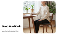 Upholstered Side Chair Ergonomic Backrest Upholstered H-Back Stool for Families