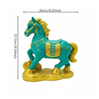 Wealth Attracting Resin Horse Coin Bank Desktop Ornament Home Decoration Vibrant Colors for Children