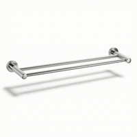 Double Towel Bar Space-Saving Towel Rack with Double Bar Heavy Duty for Renters