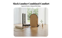 Solid Wood Construction Pilates Ladder Barrel Core Strengthening Posture Ion Barrel Stable and Long-Lasting Wooden Spine or Ergonomic Design for Home Gym Users, Adults, Mindful Movement Practice Studio