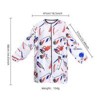 Stylist Jacket Long-Sleeve Barber Coat Printed for Hairdressers