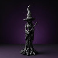Halloween Witch Statue Resin Halloween Witch Figurine Carved Details