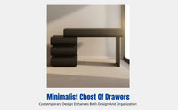Modern Black Dressing Table, Small Apartment Bedroom Vanity, Integrated Chest of Drawers, Nordic Minimalist Design