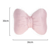 Bow Shaped Throw Pillow Dotted Bow Pillow Large for Sofa, Bedroom