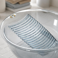 Integrated Washboard Basin Multi-Use Hand Wash Tub Non-Slip for Bathroom, Babies