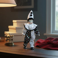 Ceramic Clown Doll Souvenir Gift Porcelain Clown Doll Art Piece for Collectors