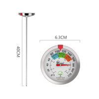 Long Rod Compost Thermometer No Battery Required for Gardeners