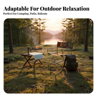 Low-Slung Folding Chair Foldable Design Outdoor Furniture Lightweight for Adults