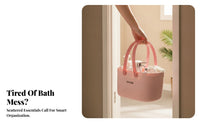 Arched Handles Portable Shower Organizer Smooth Body Bath Basket Ventilated Toiletry Basket Lightweight