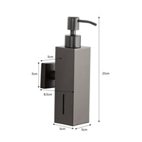 Wall Mounted Soap Dispenser Manual Hand Soap Pump Stainless Steel Pump Bottle for Office, Kitchen