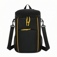 Cylindrical Bag Mesh Side Pockets Bucket Bag Detachable Strap