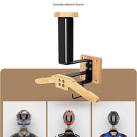Wooden Tactical Gear Organizer Rack, Wall-Mounted, for Helmets