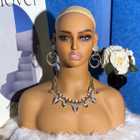 PVC Wig Mannequin Head for Adult Female Display