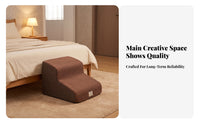 Dog Stairs with Removable Cover | Textured material Surface, Machine Washable, Pet Stairs with Removable Cover, for Bed